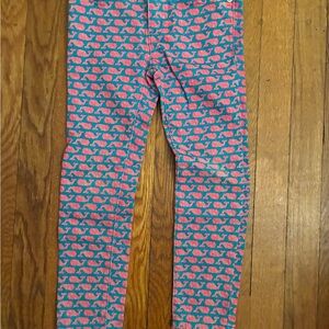 Vineyard Vines Kids Whale Pattern Leggings - Pink and Blue